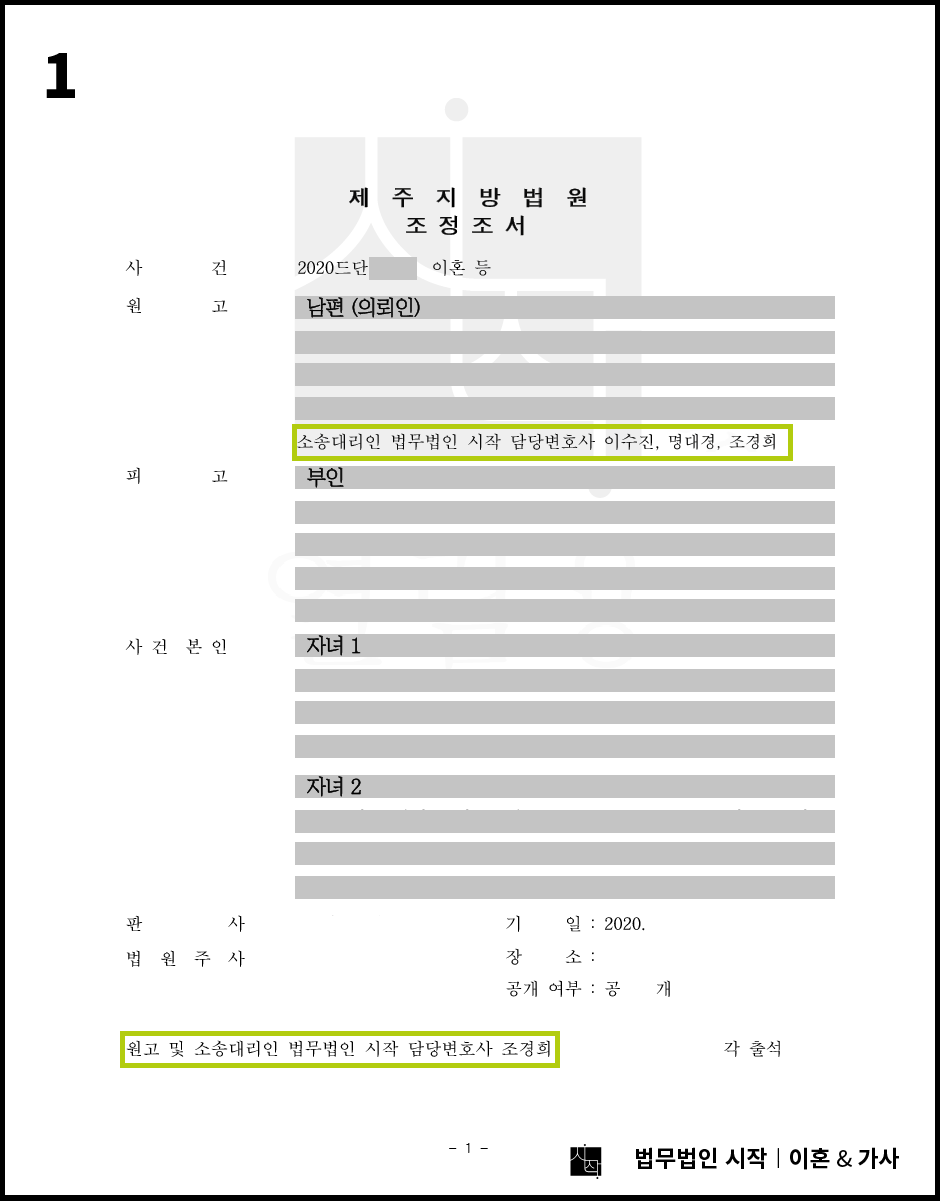 자녀의 친권 및 양육권을 확보하고, 소유관계가 복잡한 부부 공동재산을 간명하게 재산분할의 방법으로 정리한 사례