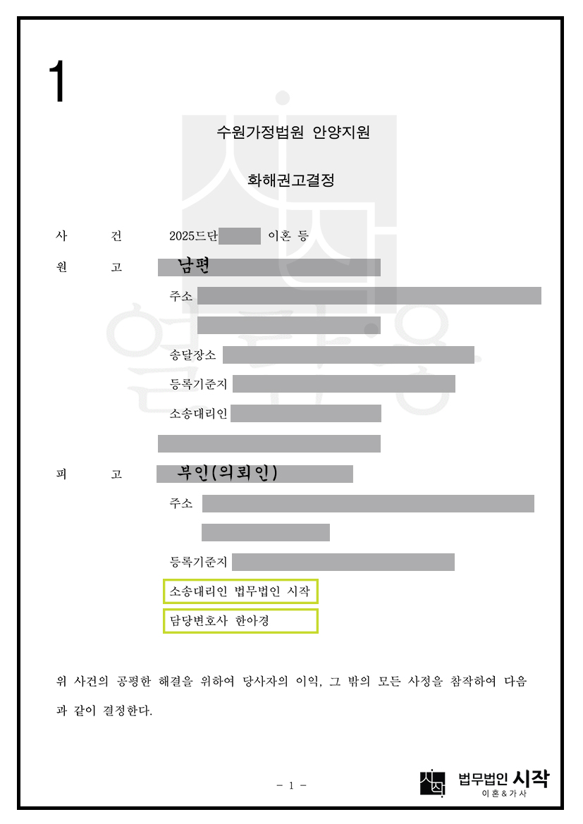 재산분할 청구를 적극 방어하여 신속한 이혼을 이끌어낸 사건