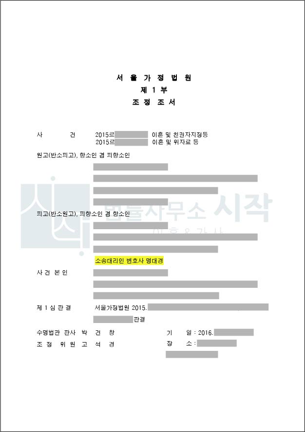 혼인기간 1년, 이혼소송은 4년에 걸친 양육권 항소 사건