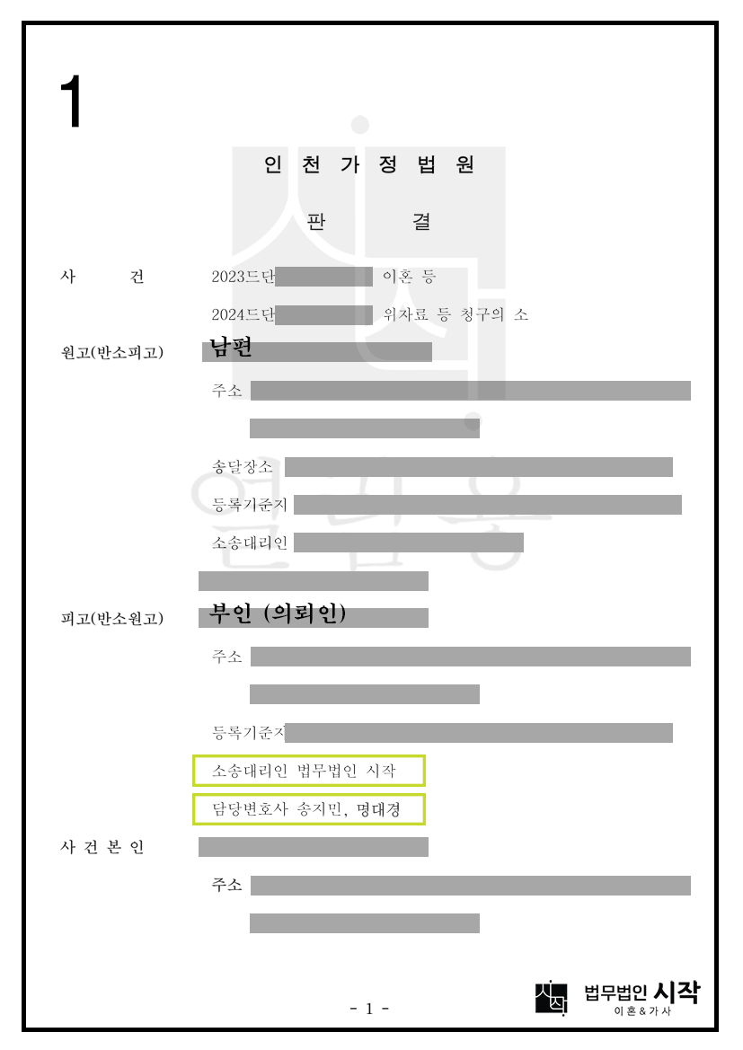 가출한 남편이 9년만에 제기한 이혼소송