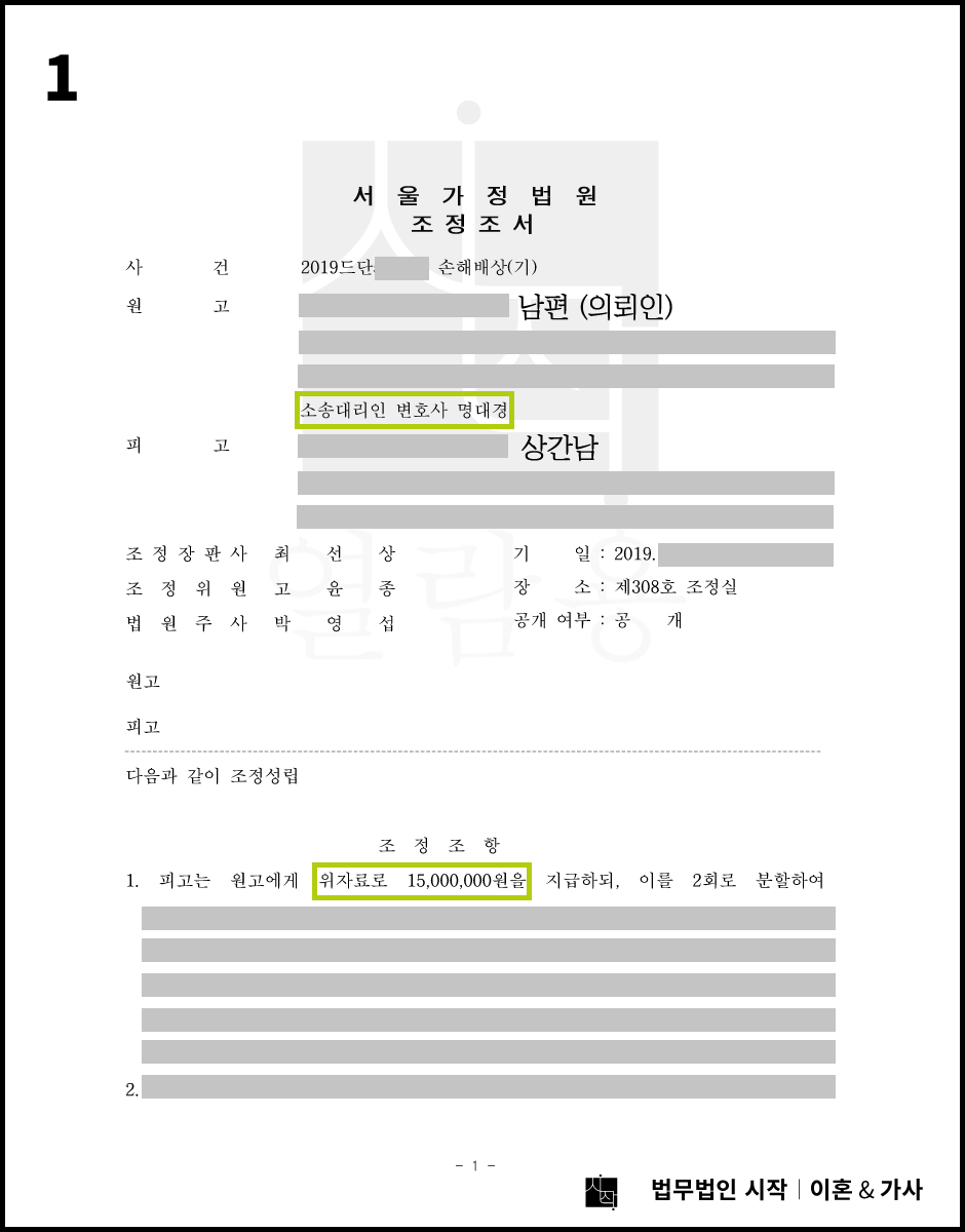 부정행위에 대해 회피하던 상간남을 법원으로 불러 책임을 물은 사례