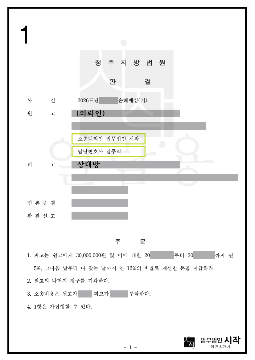 친구의 아내와 부정행위를 저지른 상간남을 상대로 손해배상을 청구한 사건
