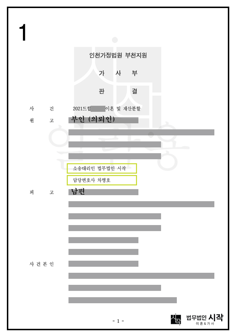 배우자와의 이혼 및 재산분할로 정당한 본인 몫의 재산을 확보한 사례