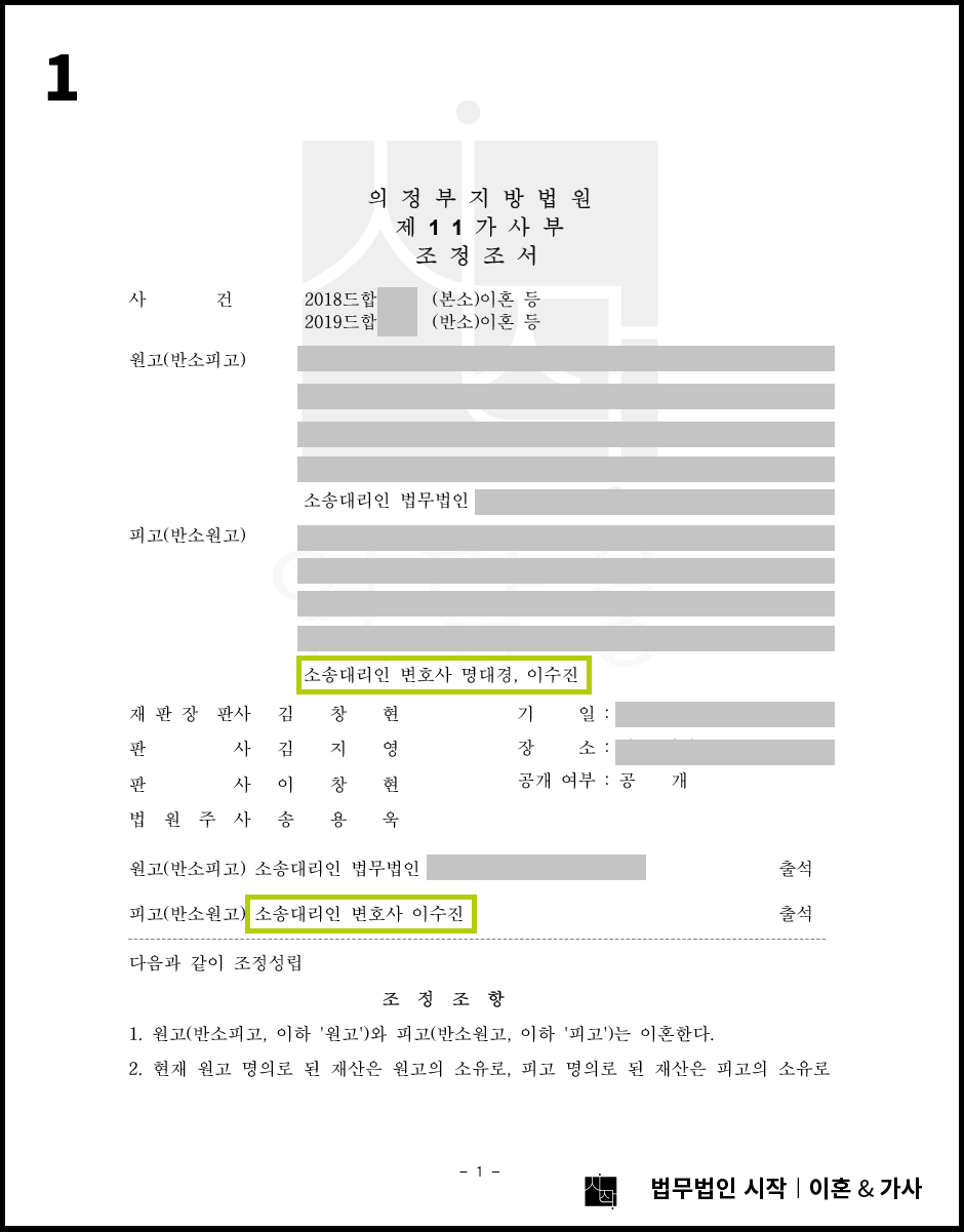 남편의 사업체에 대한 재산분할을 노리고 재산분할 5억 원, 위자료5천만 원의 이혼소송을 걸어온 사례