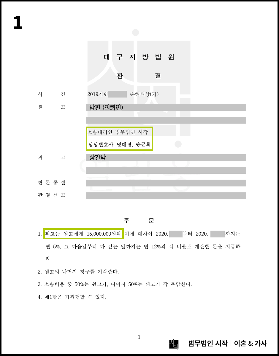 타인 명의의 휴대전화로 상간남의 인적사항을 확보한 사례
