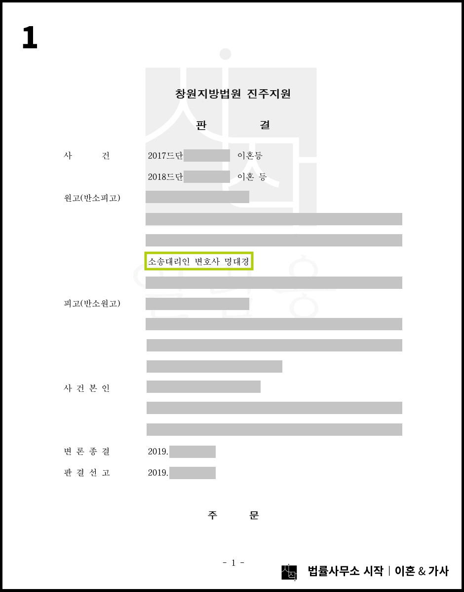 혼인파탄 이후 부정행위 방어 사례
