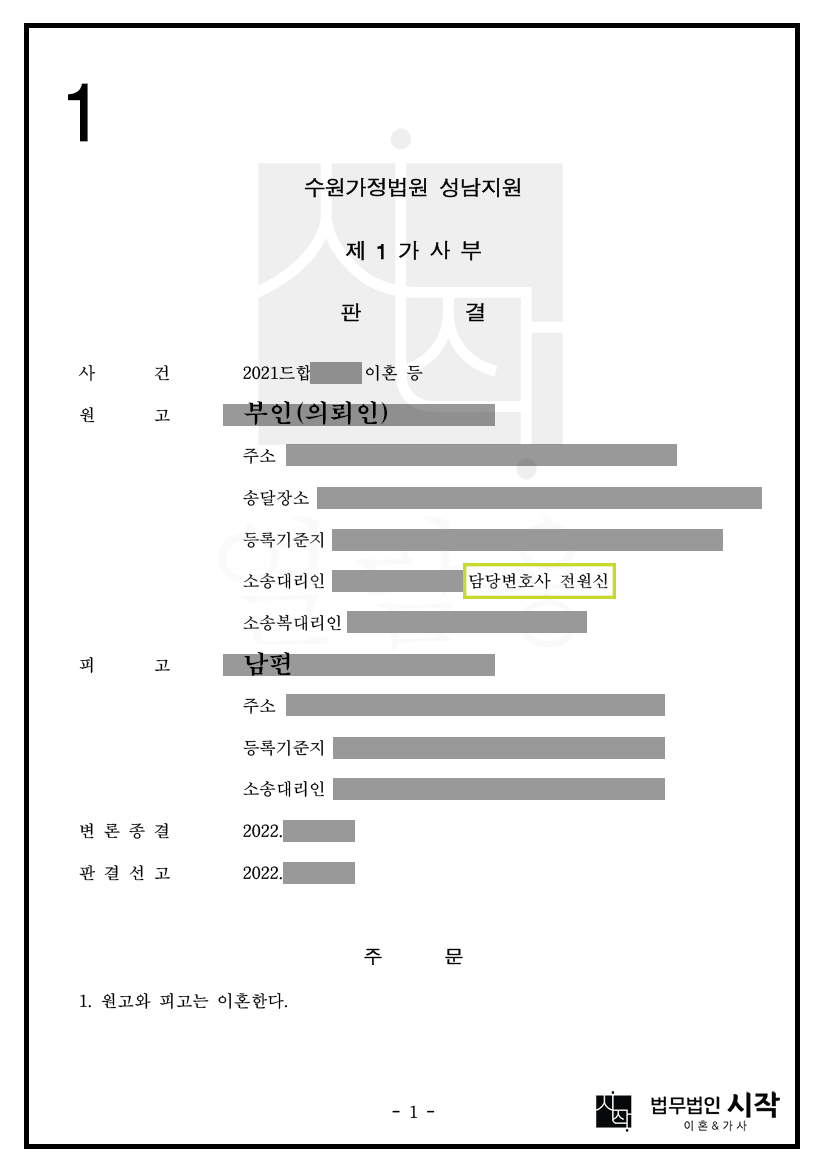 폭력 배우자 상대로 위자료와 재산분할 15억을 인정받은 승소 사례