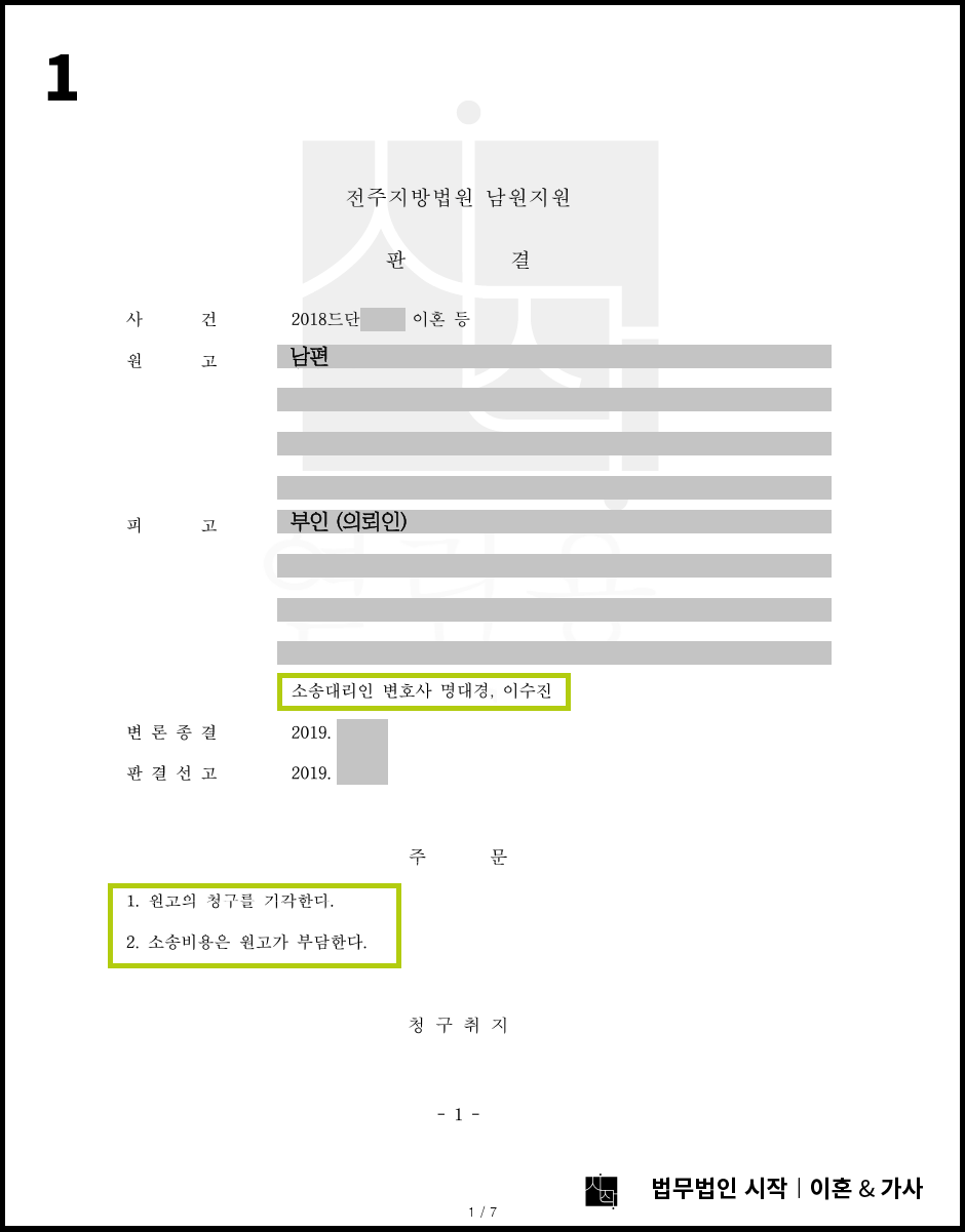 부인이 남편에게 모욕적인 언사 후 별거를 하였으나 혼인관계가 아직 파탄되지 않았음을 입증하여 이혼소송을 기각 시킨 사례