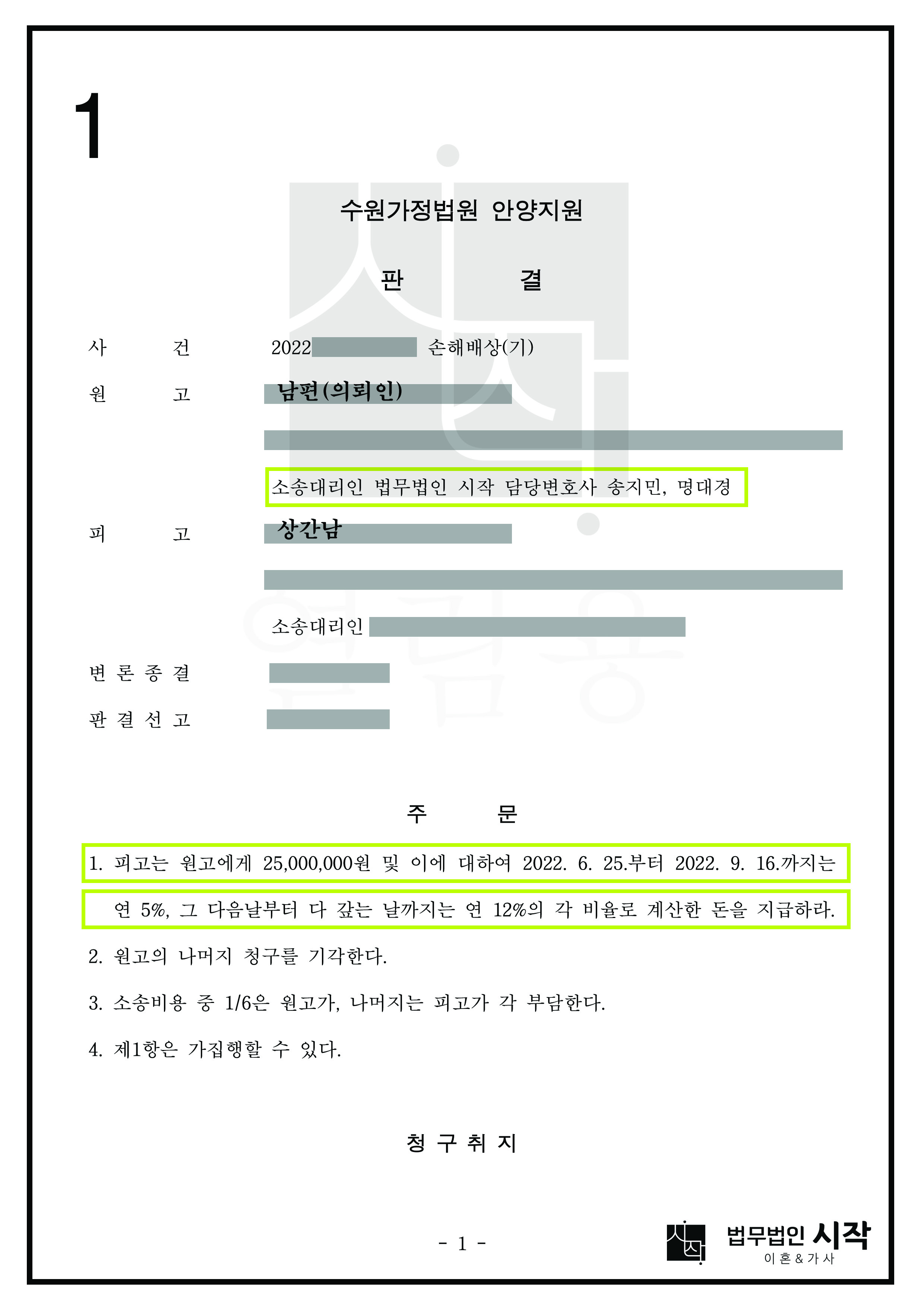 직장 동료 간의 부정행위를 원인으로 한 상간자 소송