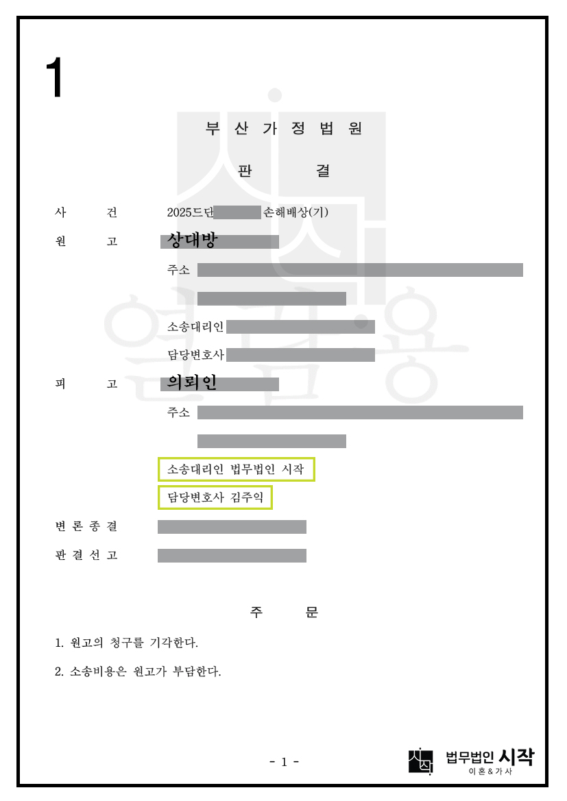 상대방의 무리한 부정행위 주장을 기각시킨 사건