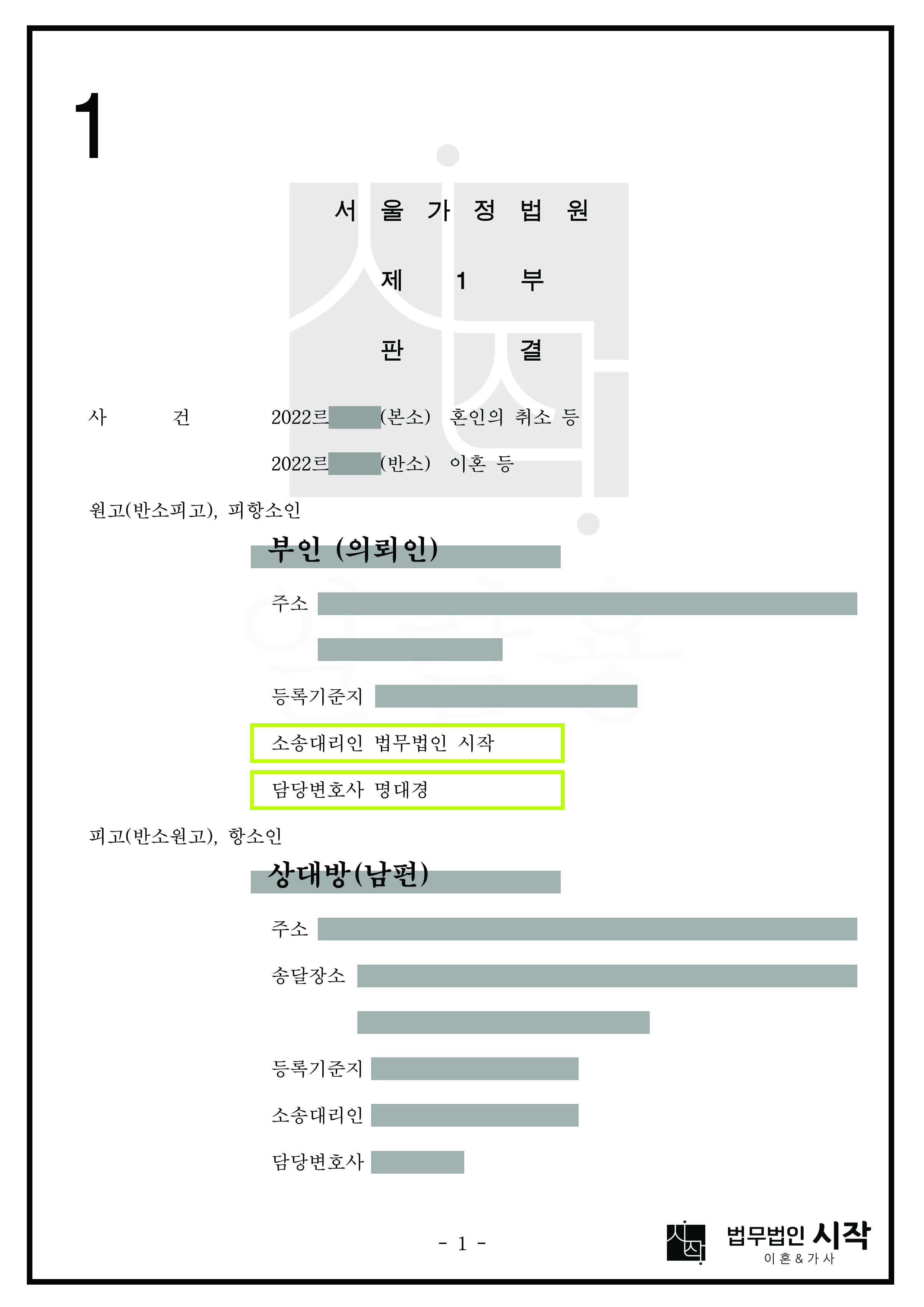 혼인취소, 위자료 및 재산분할에 관한 1심 판결에 불복하여 상대방이 항소를 제기한 사건에서, 상대방의 항소가 전부 기각된 사례